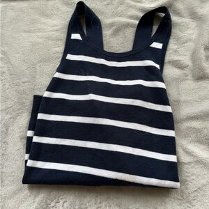 Banana Republic Striped Navy and White Tank Top